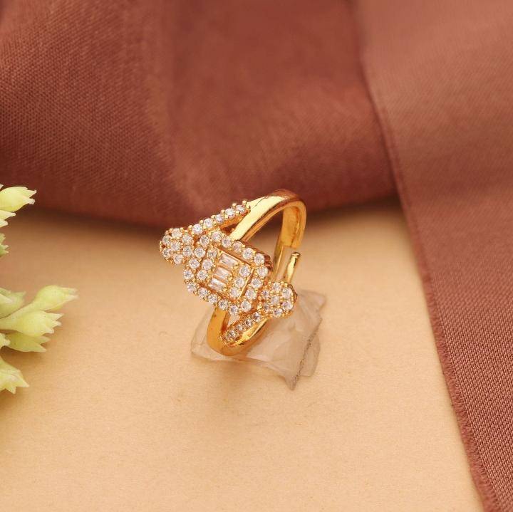 Anti tarnisha rose gold ad finger ring 364 Imitation jewelry wholesale market in Pune